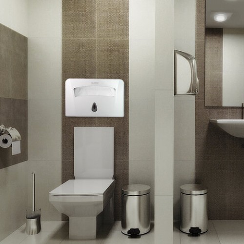 Диспенсер для покрытий на унитаз LAIMA PROFESSIONAL CLASSIC (Система V1) 1/2 сложения, белый, ABS-пластик, 601429 в Екатеринбург — Uralhoz.ru