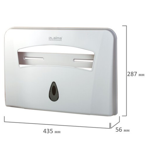 Диспенсер для покрытий на унитаз LAIMA PROFESSIONAL CLASSIC (Система V1) 1/2 сложения, белый, ABS-пластик, 601429 в Екатеринбург — Uralhoz.ru