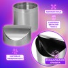 Урна настольная 1,2 литра для мусора с качающейся крышкой, d 12х16,5 см, нержавеющая сталь, LAIMA, 601618 в Екатеринбург — Uralhoz.ru