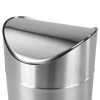 Урна настольная 1,2 литра для мусора с качающейся крышкой, d 12х16,5 см, нержавеющая сталь, LAIMA, 601618 в Екатеринбург — Uralhoz.ru