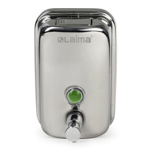 Дозатор для жидкого мыла LAIMA BASIC, 0,5 л., нержавеющая сталь, зеркальный, 601795 в Екатеринбург — Uralhoz.ru