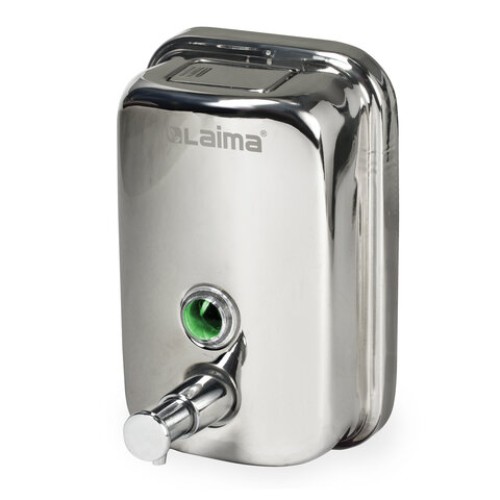 Дозатор для жидкого мыла LAIMA BASIC, 0,5 л., нержавеющая сталь, зеркальный, 601795 в Екатеринбург — Uralhoz.ru