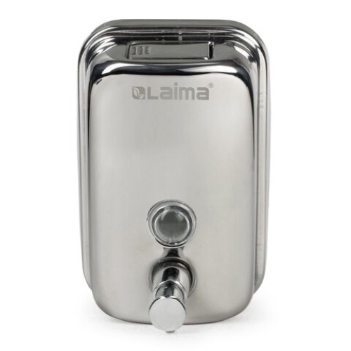 Дозатор для жидкого мыла LAIMA BASIC, 0,5 л., нержавеющая сталь, зеркальный, 601795 в Екатеринбург — Uralhoz.ru