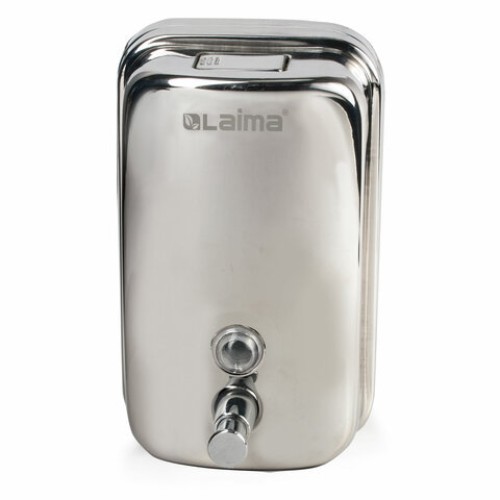 Дозатор для жидкого мыла LAIMA BASIC, 1 л, нержавеющая сталь, зеркальный, 601796 в Екатеринбург — Uralhoz.ru