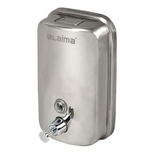 Дозатор для жидкого мыла LAIMA BASIC, 1 л, нержавеющая сталь, зеркальный, 601796 в Екатеринбург — Uralhoz.ru