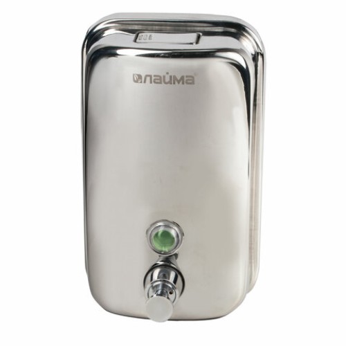 Дозатор для жидкого мыла LAIMA BASIC, 1 л, нержавеющая сталь, зеркальный, 601796 в Екатеринбург — Uralhoz.ru