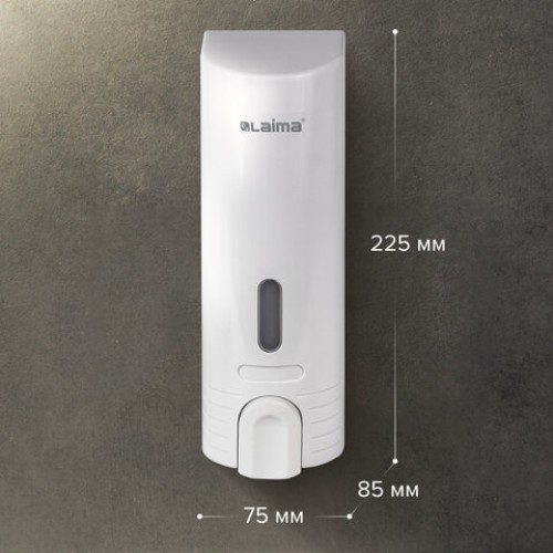 Дозатор для жидкого мыла LAIMA, НАЛИВНОЙ, 0,38 л, белый, ABS-пластик, 603923 в Екатеринбург — Uralhoz.ru