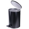 Ведро мусорное с педалью 10 литров, УСИЛЕННОЕ, черное, оцинкованная сталь, ТИТАН в Екатеринбург — Uralhoz.ru
