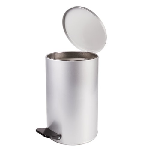 Ведро мусорное с педалью 10 литров, УСИЛЕННОЕ, серое, оцинкованная сталь, ТИТАН в Екатеринбург — Uralhoz.ru