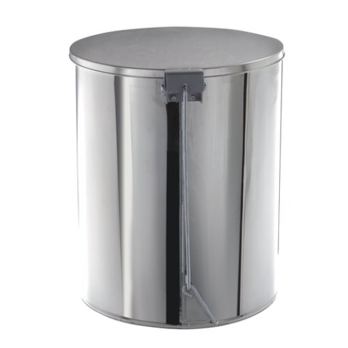Ведро мусорное с педалью 15 литров, УСИЛЕННОЕ, хром, нержавеющая сталь, ТИТАН в Екатеринбург — Uralhoz.ru