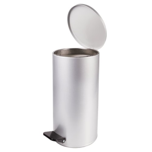 Урна для мусора с педалью 40 литров, УСИЛЕННОЕ, серая, оцинкованная сталь, ТИТАН в Екатеринбург — Uralhoz.ru