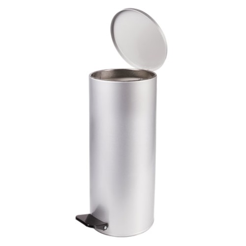 Урна для мусора с педалью 50 литров, УСИЛЕННОЕ, кольцо под мешок, серая, оцинкованная сталь, ТИТАН в Екатеринбург — Uralhoz.ru