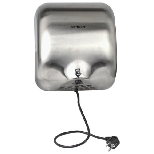 Сушилка для рук SONNEN HD-999, 1800 Вт, нержавеющая сталь, антивандальная, хром, 604746 в Екатеринбург — Uralhoz.ru