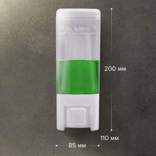 Дозатор для жидкого мыла LAIMA, НАЛИВНОЙ, 0,48 л, белый, ABS пластик, 605052 в Екатеринбург — Uralhoz.ru