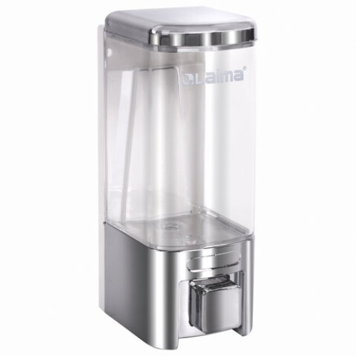 Дозатор для жидкого мыла LAIMA, НАЛИВНОЙ, 0,48 л, хром, ABS-пластик, 605053 в Екатеринбург — Uralhoz.ru