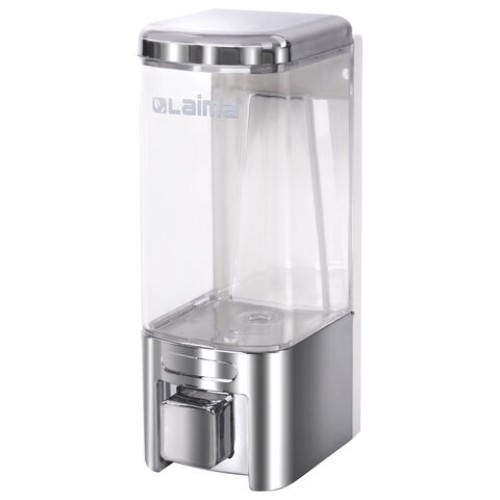 Дозатор для жидкого мыла LAIMA, НАЛИВНОЙ, 0,48 л, хром, ABS-пластик, 605053 в Екатеринбург — Uralhoz.ru