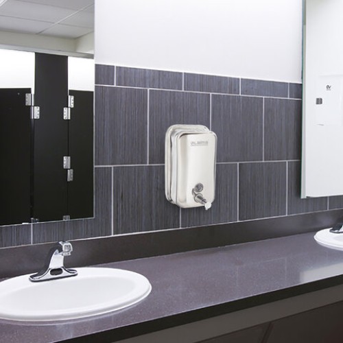 Дозатор для жидкого мыла LAIMA PROFESSIONAL INOX (гарантия 3 года), 1 л, нержавеющая сталь, зеркальный, 605393 в Екатеринбург — Uralhoz.ru