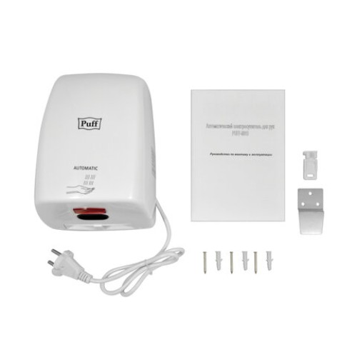Сушилка для рук PUFF-8815, 1000 Вт, пластик, белая, 1401.375 в Екатеринбург — Uralhoz.ru