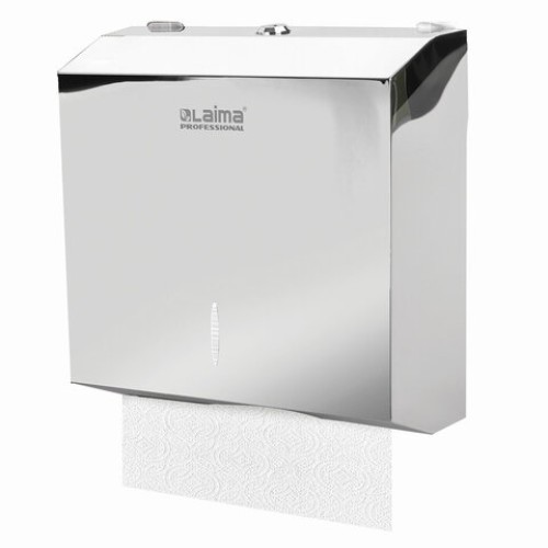 Диспенсер для полотенец LAIMA PROFESSIONAL INOX, (Система H2) Z-сложения, нержавеющая сталь, зеркальный, 605695 в Екатеринбург — Uralhoz.ru