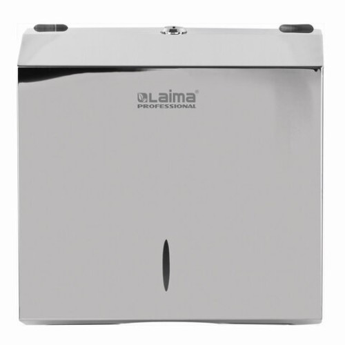 Диспенсер для полотенец LAIMA PROFESSIONAL INOX, (Система H2) Z-сложения, нержавеющая сталь, зеркальный, 605695 в Екатеринбург — Uralhoz.ru