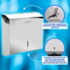 Диспенсер для полотенец LAIMA PROFESSIONAL INOX, (Система H2) Z-сложения, нержавеющая сталь, зеркальный, 605695 в Екатеринбург — Uralhoz.ru
