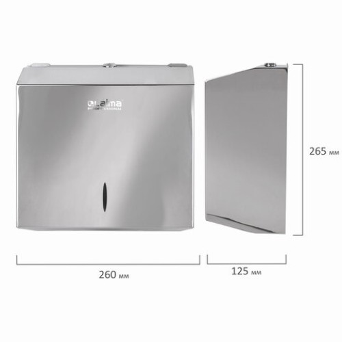 Диспенсер для полотенец LAIMA PROFESSIONAL INOX, (Система H3) V-сложения, нержавеющая сталь, зеркальный, 605697 в Екатеринбург — Uralhoz.ru