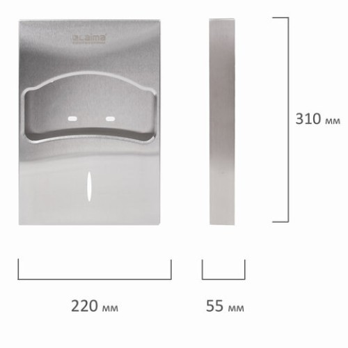Диспенсер для покрытий на унитаз LAIMA PROFESSIONAL INOX, 1/4 сложения, нержавеющая сталь, матовый, 605704 в Екатеринбург — Uralhoz.ru