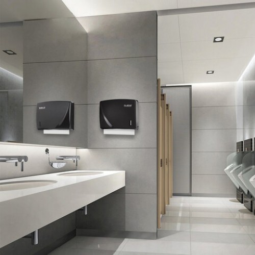 Диспенсер для полотенец LAIMA PROFESSIONAL ORIGINAL (Система H3), V-сложения, черный, ABS, 605762 в Екатеринбург — Uralhoz.ru