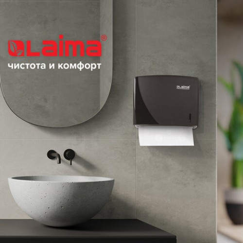 Диспенсер для полотенец LAIMA PROFESSIONAL ORIGINAL (Система H3), V-сложения, черный, ABS, 605762 в Екатеринбург — Uralhoz.ru