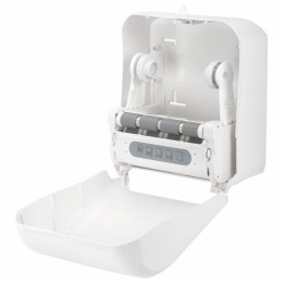 Диспенсер для полотенец в рулонах LAIMA PROFESSIONAL ORIGINAL (Система H1), механический, с автоотрезом листа, ABS-пластик, 605764