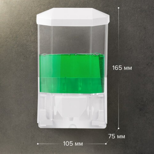 Дозатор для жидкого мыла LAIMA PROFESSIONAL ORIGINAL, НАЛИВНОЙ, 0,5 л, прозрачный, 605772 в Екатеринбург — Uralhoz.ru