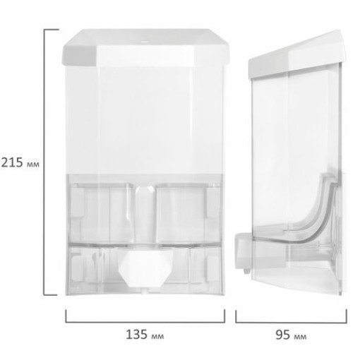 Дозатор для жидкого мыла LAIMA PROFESSIONAL ORIGINAL, НАЛИВНОЙ, 1 л, прозрачный, пластик, 605773 в Екатеринбург — Uralhoz.ru