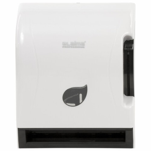 Диспенсер для полотенец в рулонах LAIMA PROFESSIONAL ECO (H1), механический, с рычагом, белый, ABS-пластик, 606549 в Екатеринбург — Uralhoz.ru