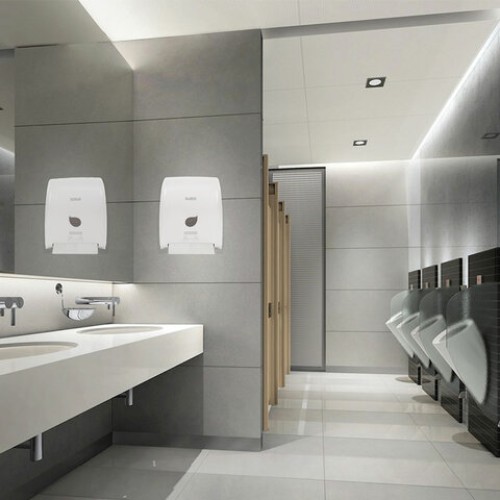 Диспенсер для полотенец в рулонах LAIMA PROFESSIONAL ECO (Система H1), механический, белый, ABS-пластик, 606550 в Екатеринбург — Uralhoz.ru