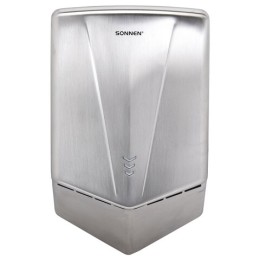 Сушилка для рук ВЫСОКОСКОРОСТНАЯ АНТИВАНДАЛЬНАЯ SONNEN K2022A, 1300 Вт, 150 м/с, IPX1, 72 дБ, нержавеющая сталь, 607191