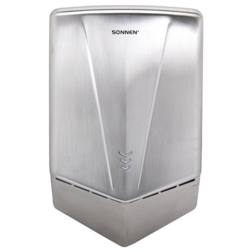 Сушилка для рук ВЫСОКОСКОРОСТНАЯ АНТИВАНДАЛЬНАЯ SONNEN K2022A, 1300 Вт, 150 м/с, IPX1, 72 дБ, нержавеющая сталь, 607191 в Екатеринбург — Uralhoz.ru