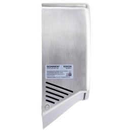 Сушилка для рук ВЫСОКОСКОРОСТНАЯ АНТИВАНДАЛЬНАЯ SONNEN K2022A, 1300 Вт, 150 м/с, IPX1, 72 дБ, нержавеющая сталь, 607191