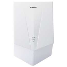 Сушилка для рук ВЫСОКОСКОРОСТНАЯ SONNEN K2022B, 1300 Вт, 150 м/с, IPX1, 72 дБ, белая, пластиковый корпус, 607192