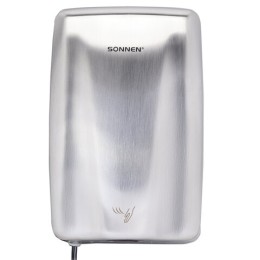 Сушилка для рук ВЫСОКОСКОРОСТНАЯ АНТИВАНДАЛЬНАЯ SONNEN K2020, 1000 Вт, 100 м/с, IPX3, 72 дБ, нержавеющая сталь, 607193