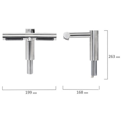 Сушилка для рук, встроенная в смеситель с подачей воды, сенсорная, SONNEN SF1204, 1200 Вт, 95 м/с, IP24, нержавеющая сталь, 607194 в Екатеринбург — Uralhoz.ru