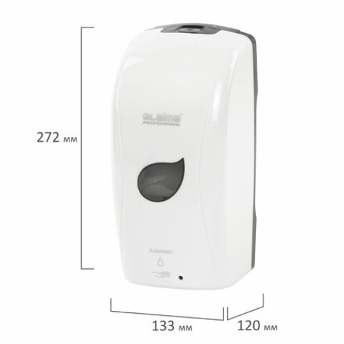 Дозатор для мыла-пены LAIMA PROFESSIONAL ECO, НАЛИВНОЙ, СЕНСОРНЫЙ, 1,3 л, белый, 607330 в Екатеринбург — Uralhoz.ru