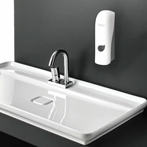 Дозатор для жидкого мыла LAIMA PROFESSIONAL ECO, НАЛИВНОЙ, 0,38 л, белый, ABS-пластик, 607331 в Екатеринбург — Uralhoz.ru