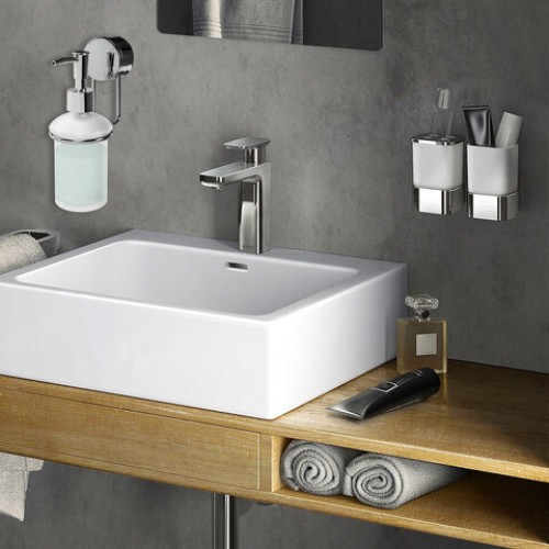 Диспенсер (дозатор) для жидкого мыла LAIMA, нержавеющая сталь/стекло, 300 мл, крепление к стене, 607427 в Екатеринбург — Uralhoz.ru