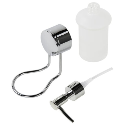 Диспенсер (дозатор) для жидкого мыла LAIMA, нержавеющая сталь/стекло, 300 мл, крепление к стене, 607427 в Екатеринбург — Uralhoz.ru