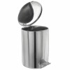 Ведро мусорное с педалью 20 литров, УСИЛЕННОЕ, кольцо под мешок, хром, нержавеющая сталь, ТИТАН в Екатеринбург — Uralhoz.ru