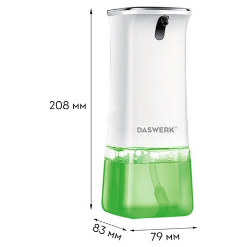 Сенсорный бесконтактный дозатор для жидкого МЫЛА-ПЕНЫ, 350 мл, DASWERK (ДАСВЕРК), 607844 в Екатеринбург — Uralhoz.ru