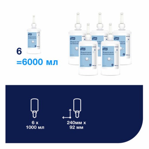 Картридж с жидким мылом одноразовый TORK (Система S1) Advanced, 1 л, гигиенический эффект, 420820 в Екатеринбург — Uralhoz.ru