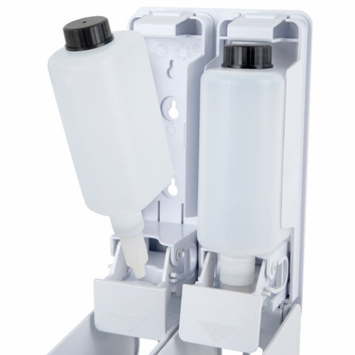 Дозатор двойной 2х0,38 л для жидкого мыла/шампуня/геля LAIMA ULTRA, НАЛИВНОЙ, белый, 609107, MD-9029W-2 в Екатеринбург — Uralhoz.ru