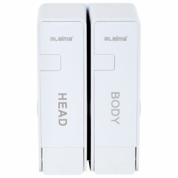 Дозатор двойной 2х0,38 л для жидкого мыла/шампуня/геля LAIMA ULTRA, НАЛИВНОЙ, белый, 609107, MD-9029W-2