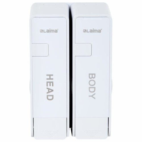 Дозатор двойной 2х0,38 л для жидкого мыла/шампуня/геля LAIMA ULTRA, НАЛИВНОЙ, белый, 609107, MD-9029W-2 в Екатеринбург — Uralhoz.ru